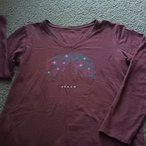 Long sleeve peace T shirt